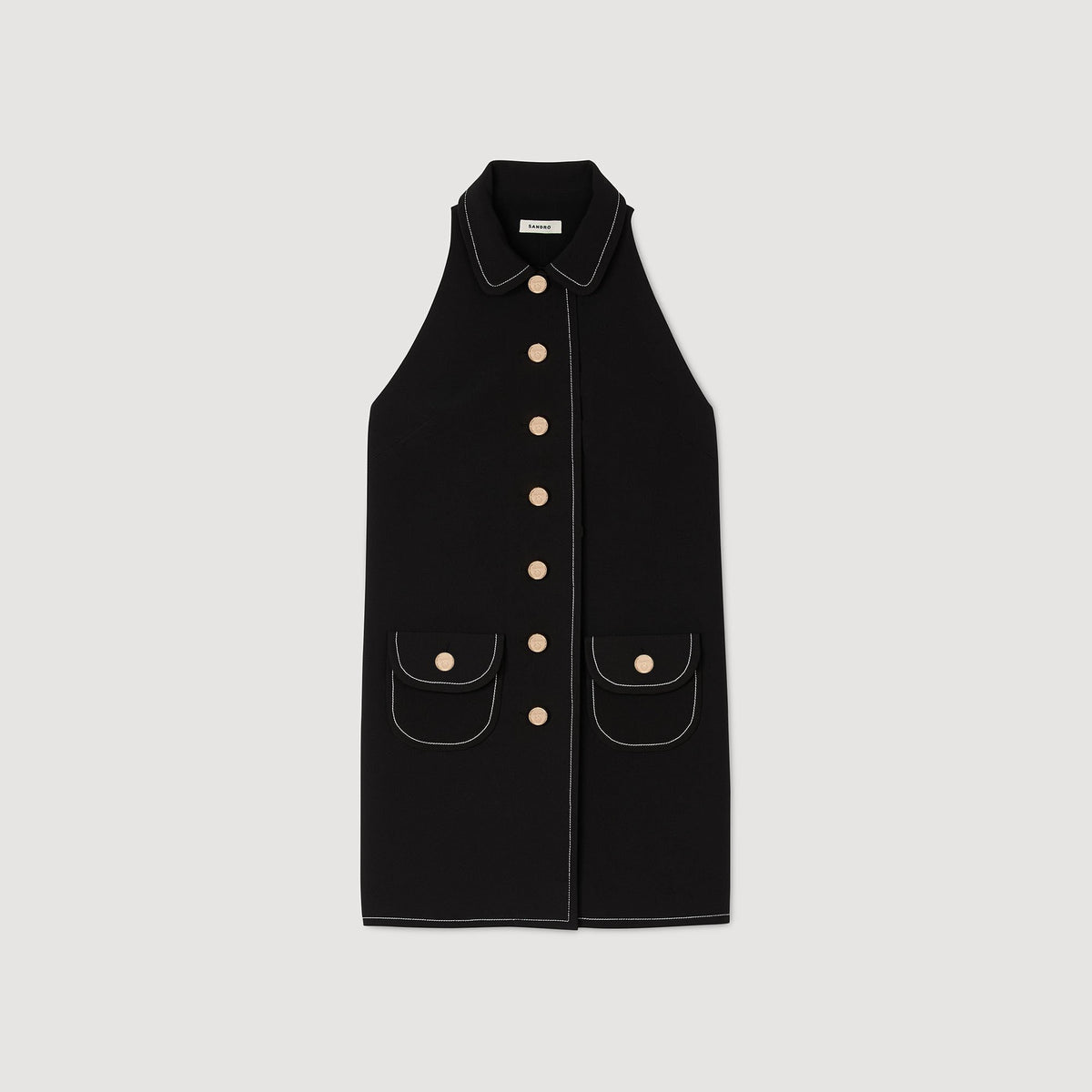 Peter Pan collar mini dress | Sandro