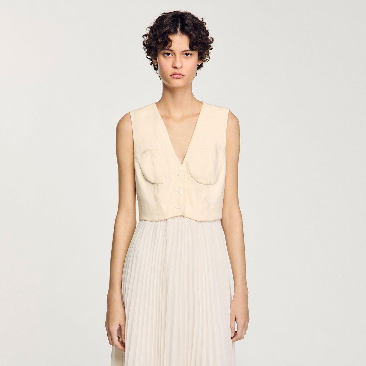 Pleated maxi dress | Sandro