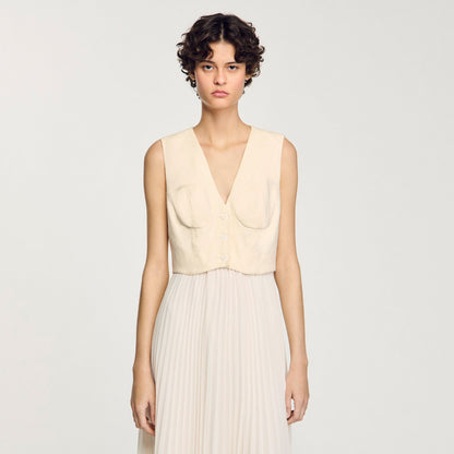 Pleated maxi dress | Sandro