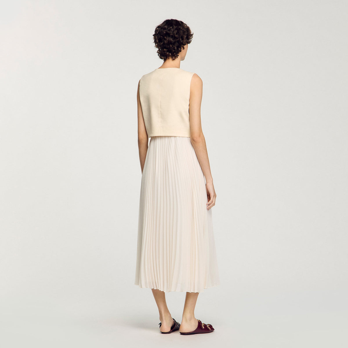 Pleated maxi dress | Sandro