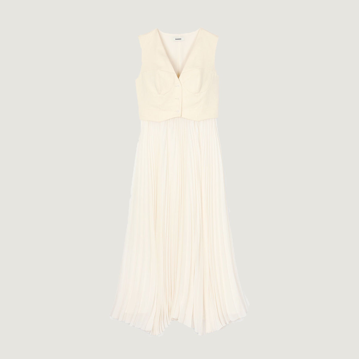 Pleated maxi dress | Sandro