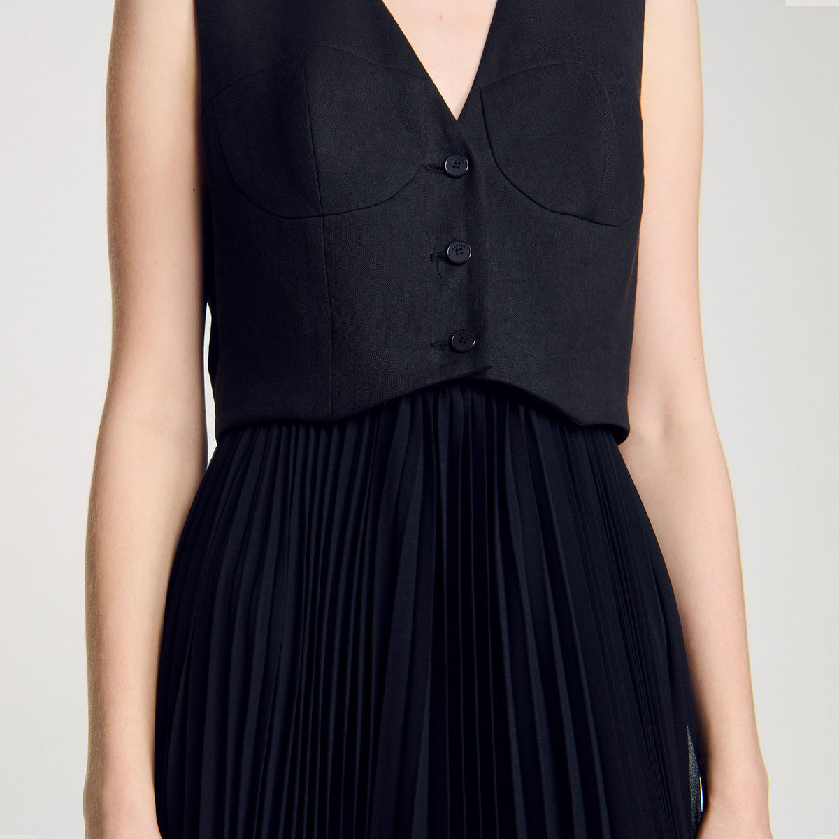 Pleated maxi dress | Sandro