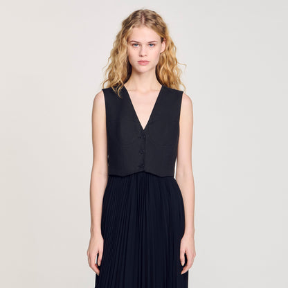 Pleated maxi dress | Sandro
