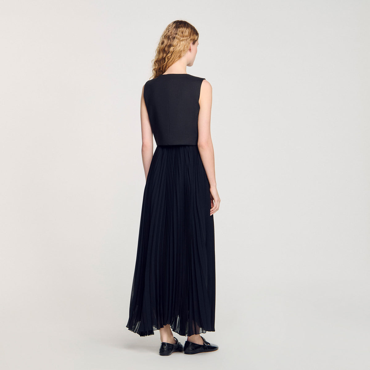 Pleated maxi dress | Sandro