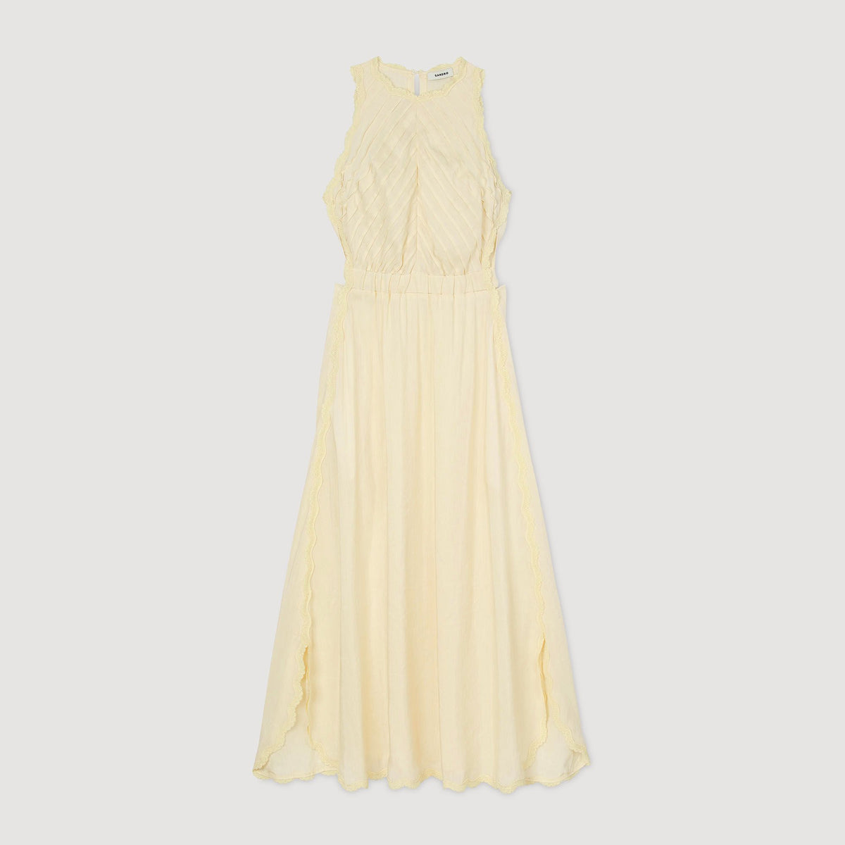 Maxi dress with lace details | Sandro
