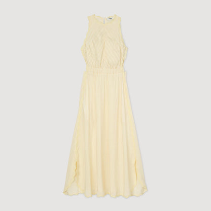 Maxi dress with lace details | Sandro