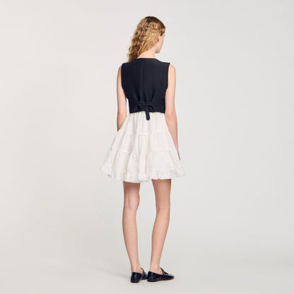 Two-tone mini dress | Sandro