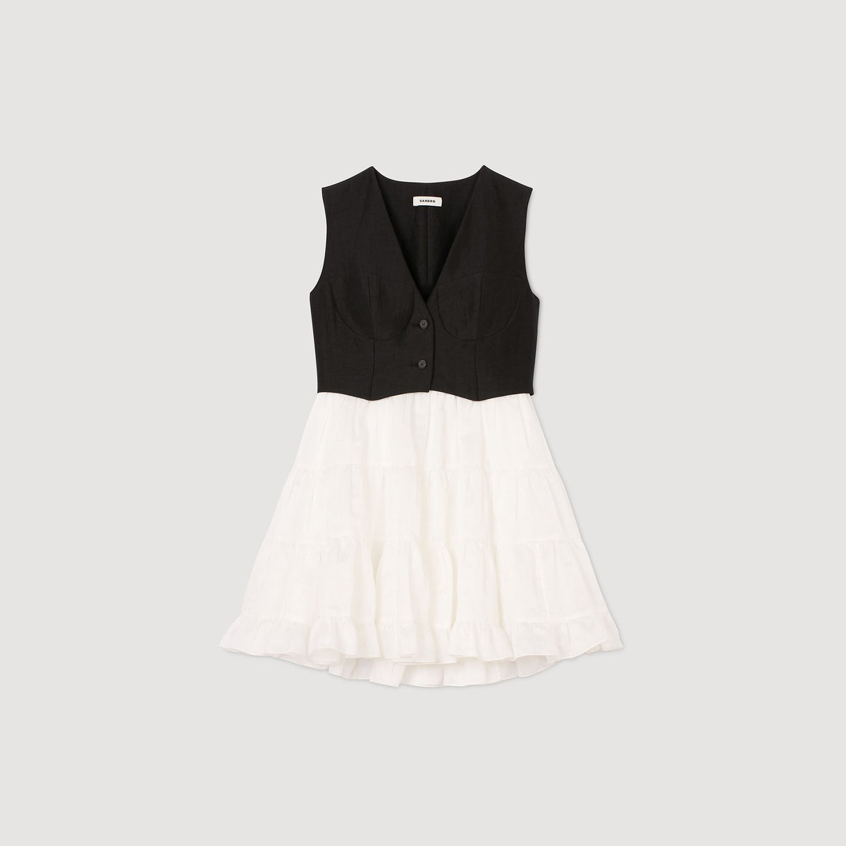 Two-tone mini dress | Sandro