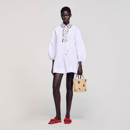 Mini dress with lace detail | Sandro