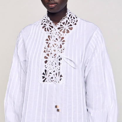 Mini dress with lace detail | Sandro