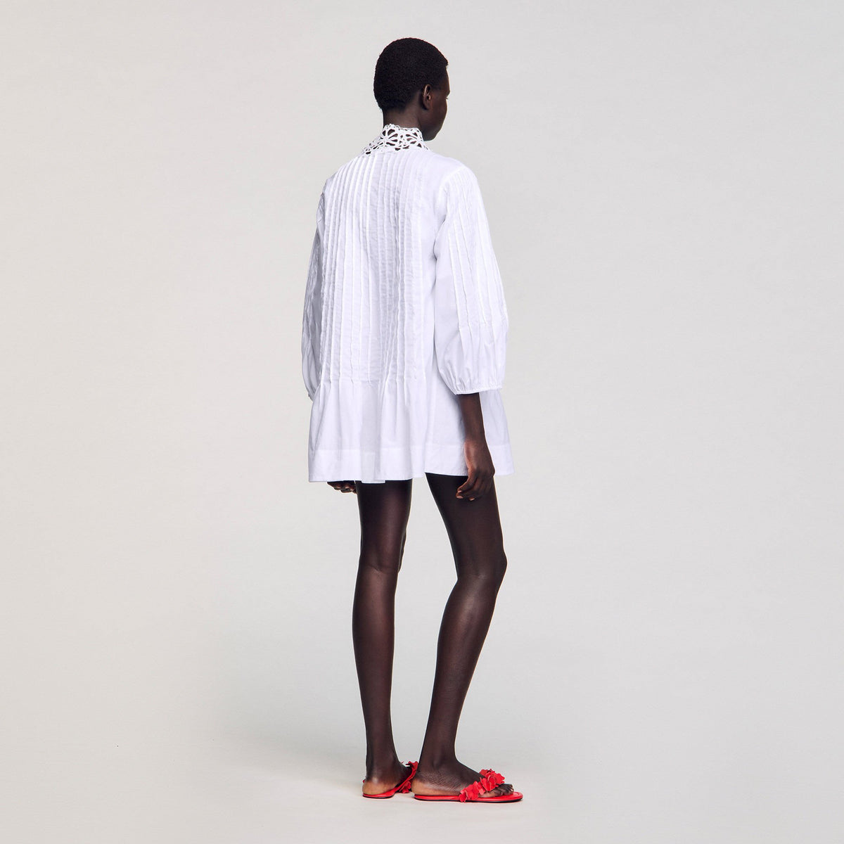 Mini dress with lace detail | Sandro