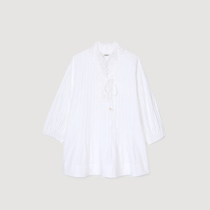 Mini dress with lace detail | Sandro