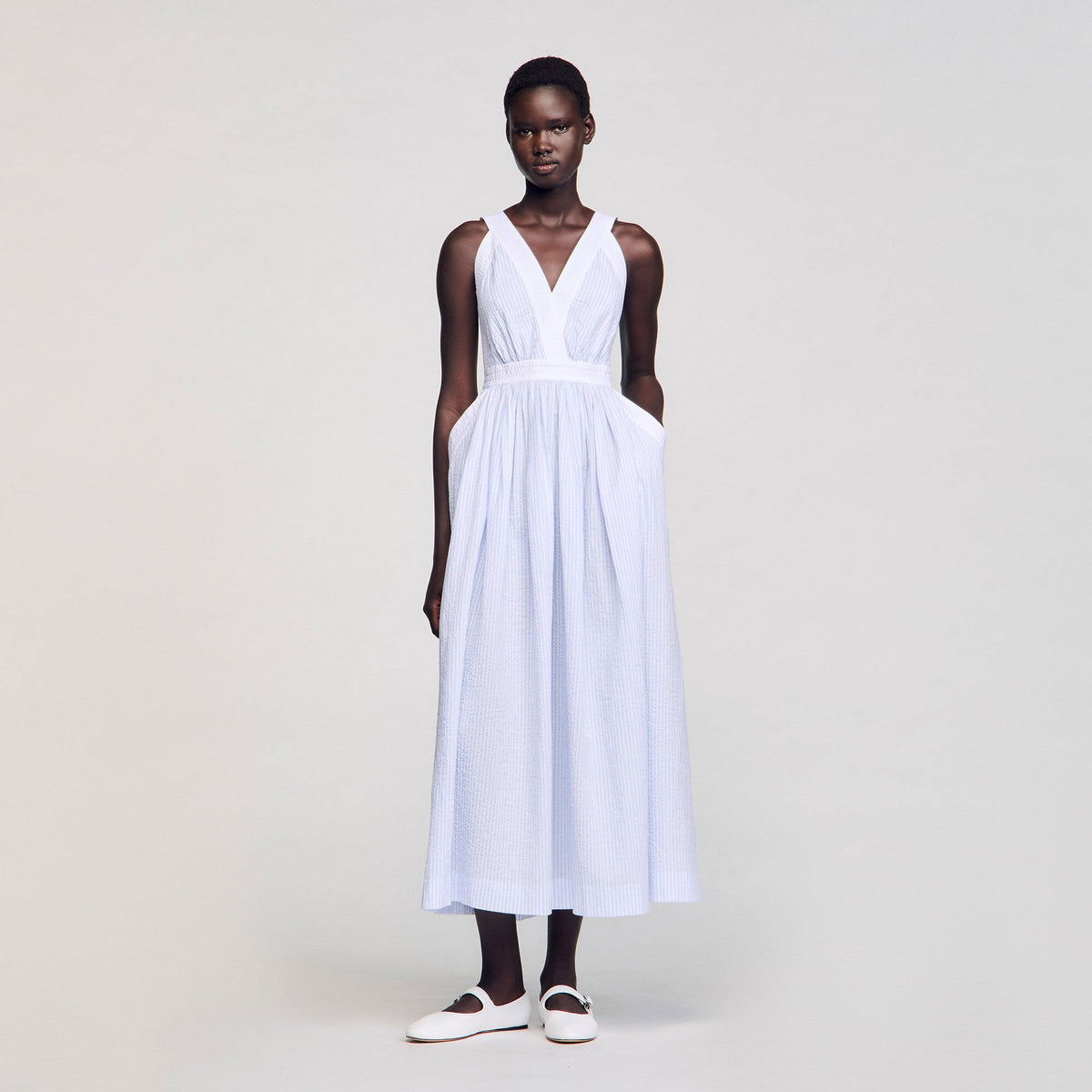 Maxi striped dress | Sandro