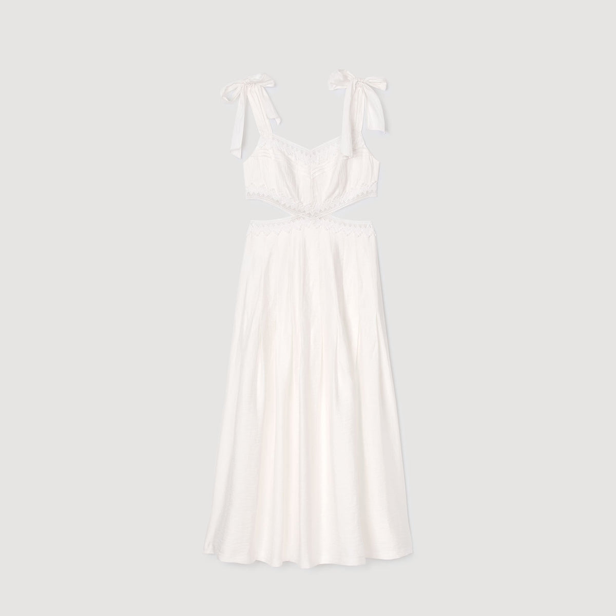 Lace trim maxi dress | Sandro