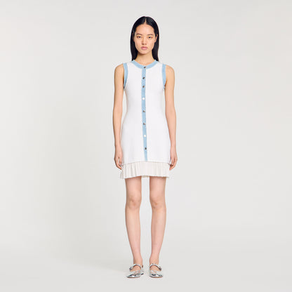 Mini knit dress with ruffles | Sandro