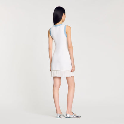 Mini knit dress with ruffles | Sandro