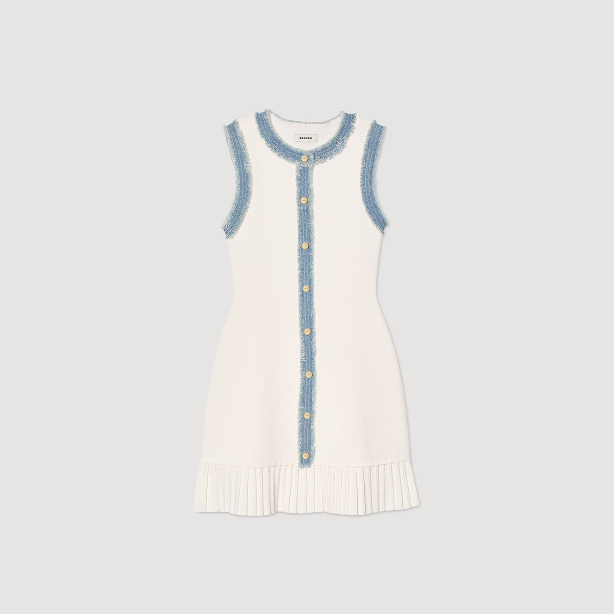 Mini knit dress with ruffles | Sandro