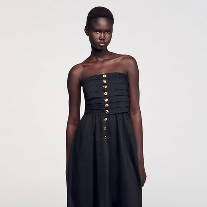 Maxi bustier dress | Sandro