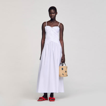 Draped bustier maxi dress | Sandro