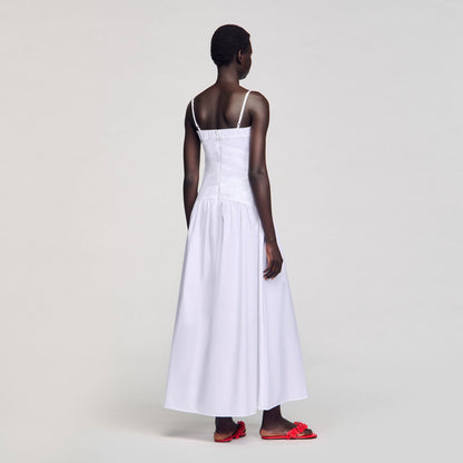 Draped bustier maxi dress | Sandro