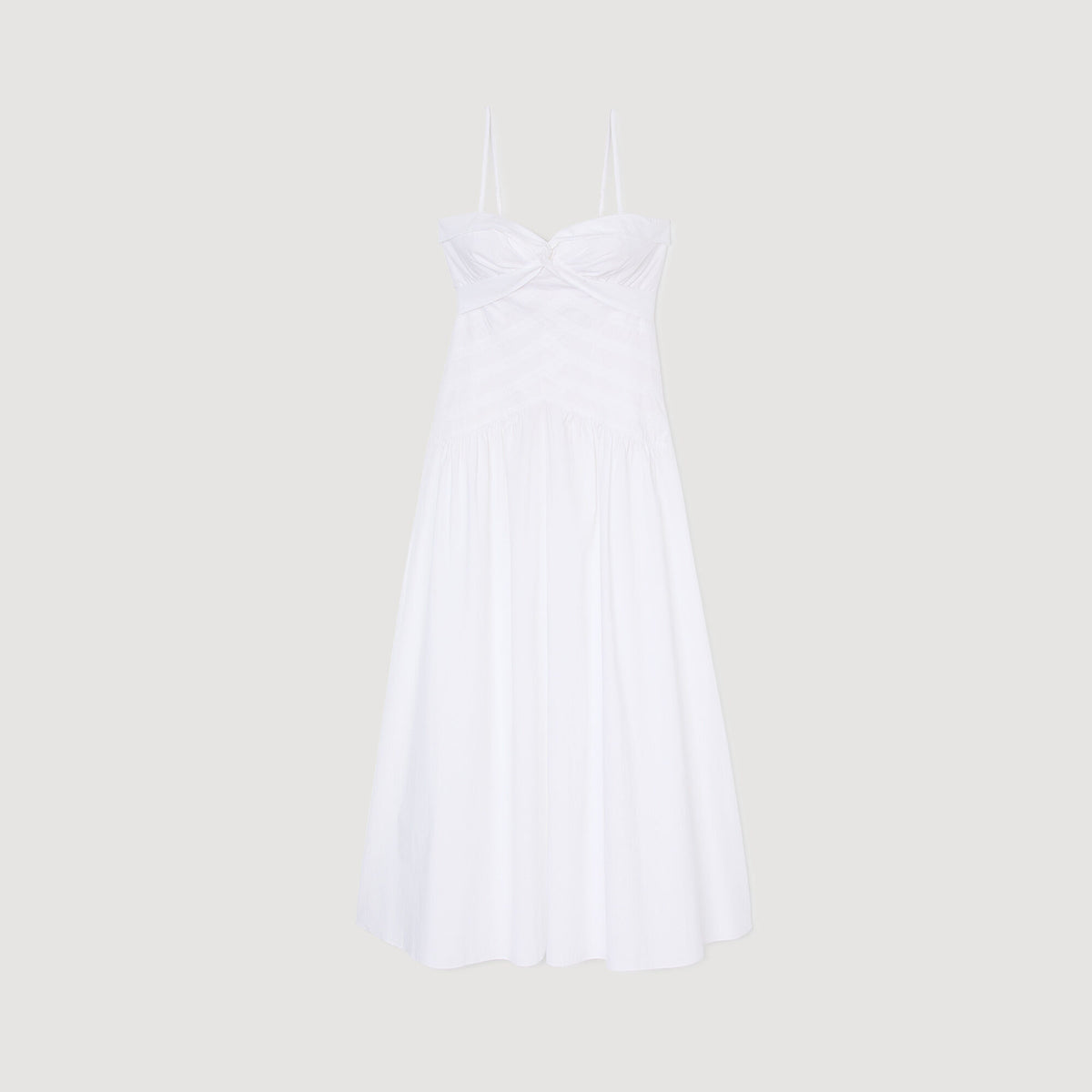Draped bustier maxi dress | Sandro