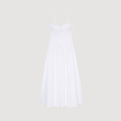 Draped bustier maxi dress | Sandro