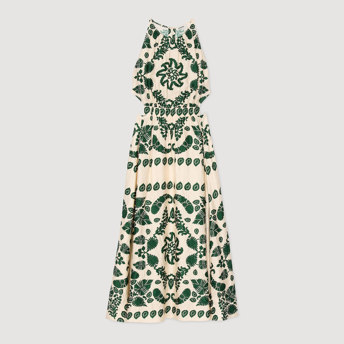 Leaf print maxi dress | Sandro