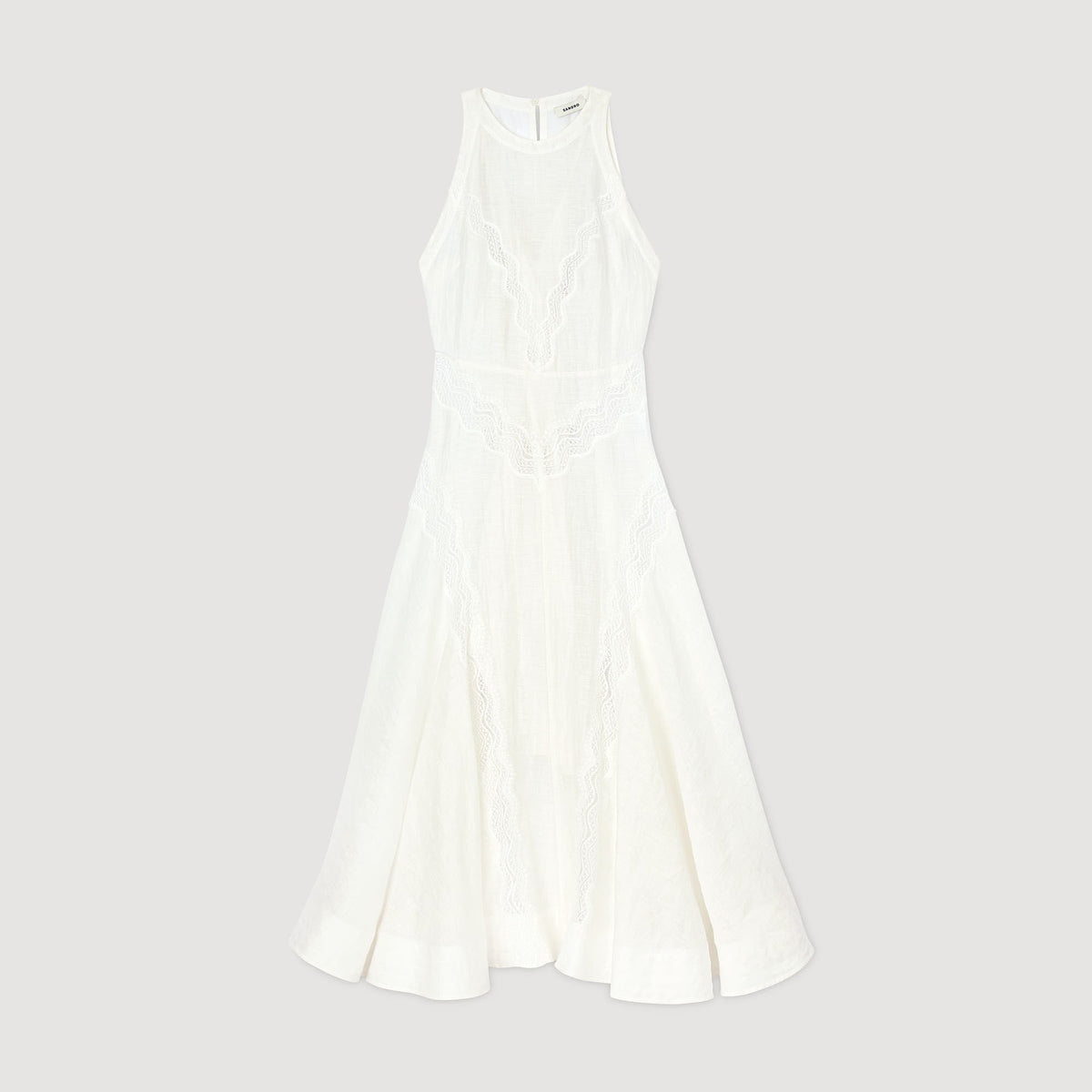 Lace trim maxi dress | Sandro