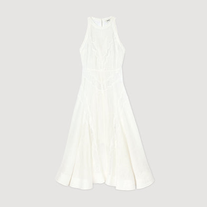 Lace trim maxi dress | Sandro