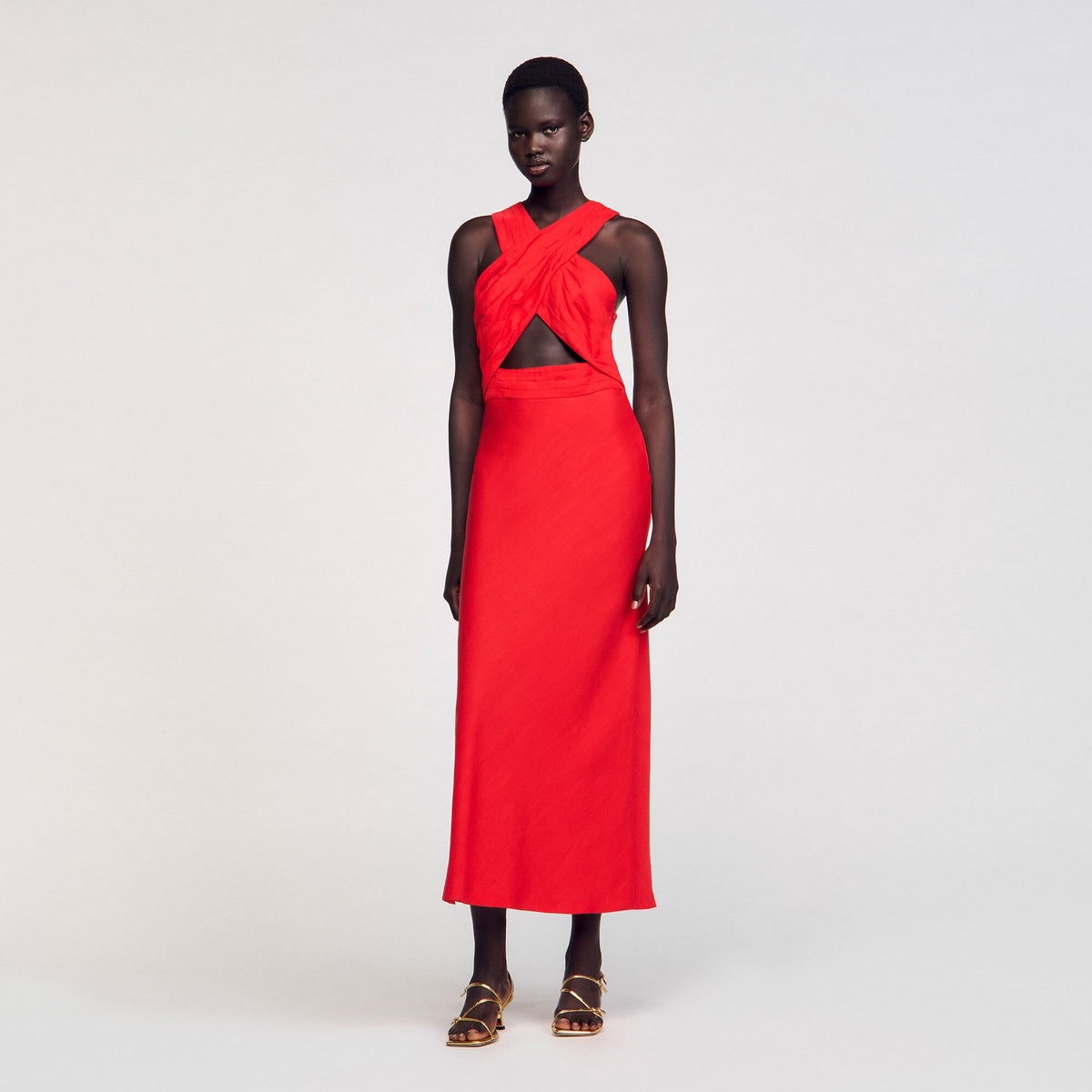 Maxi wraparound dress | Sandro