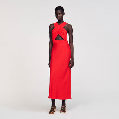 Maxi wraparound dress | Sandro