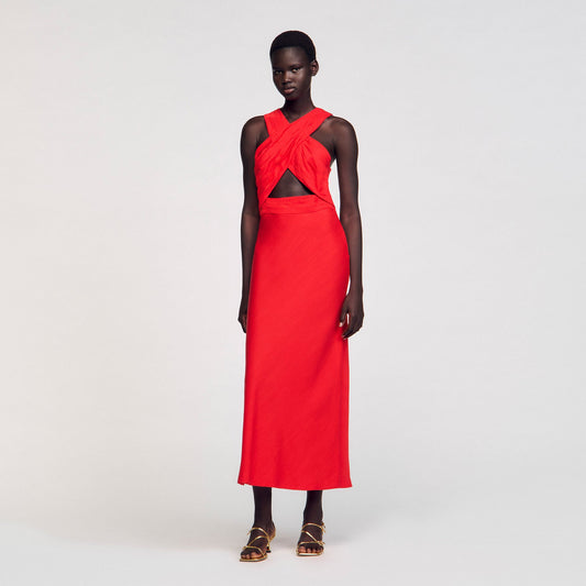 Maxi wraparound dress | Sandro