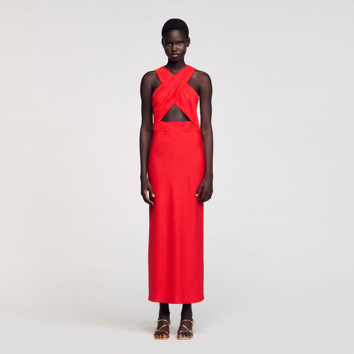 Maxi wraparound dress | Sandro