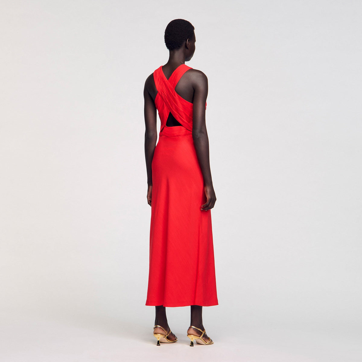 Maxi wraparound dress | Sandro