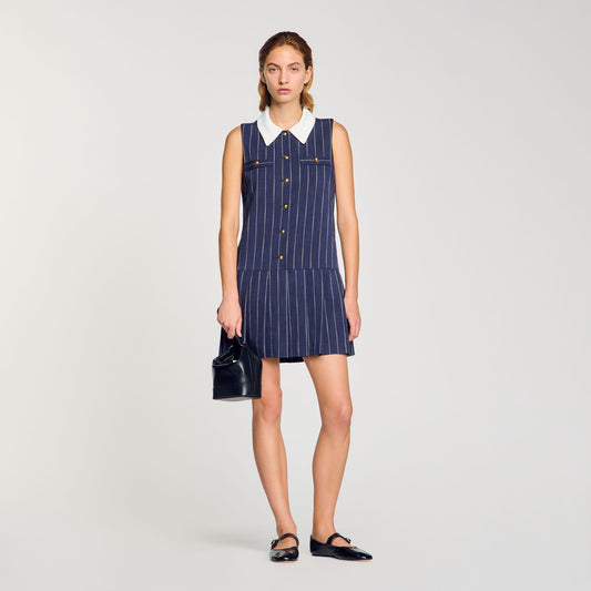Mini striped dress | Sandro