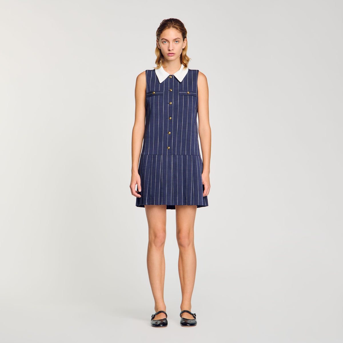 Mini striped dress | Sandro