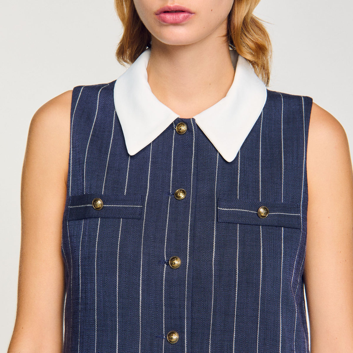 Mini striped dress | Sandro