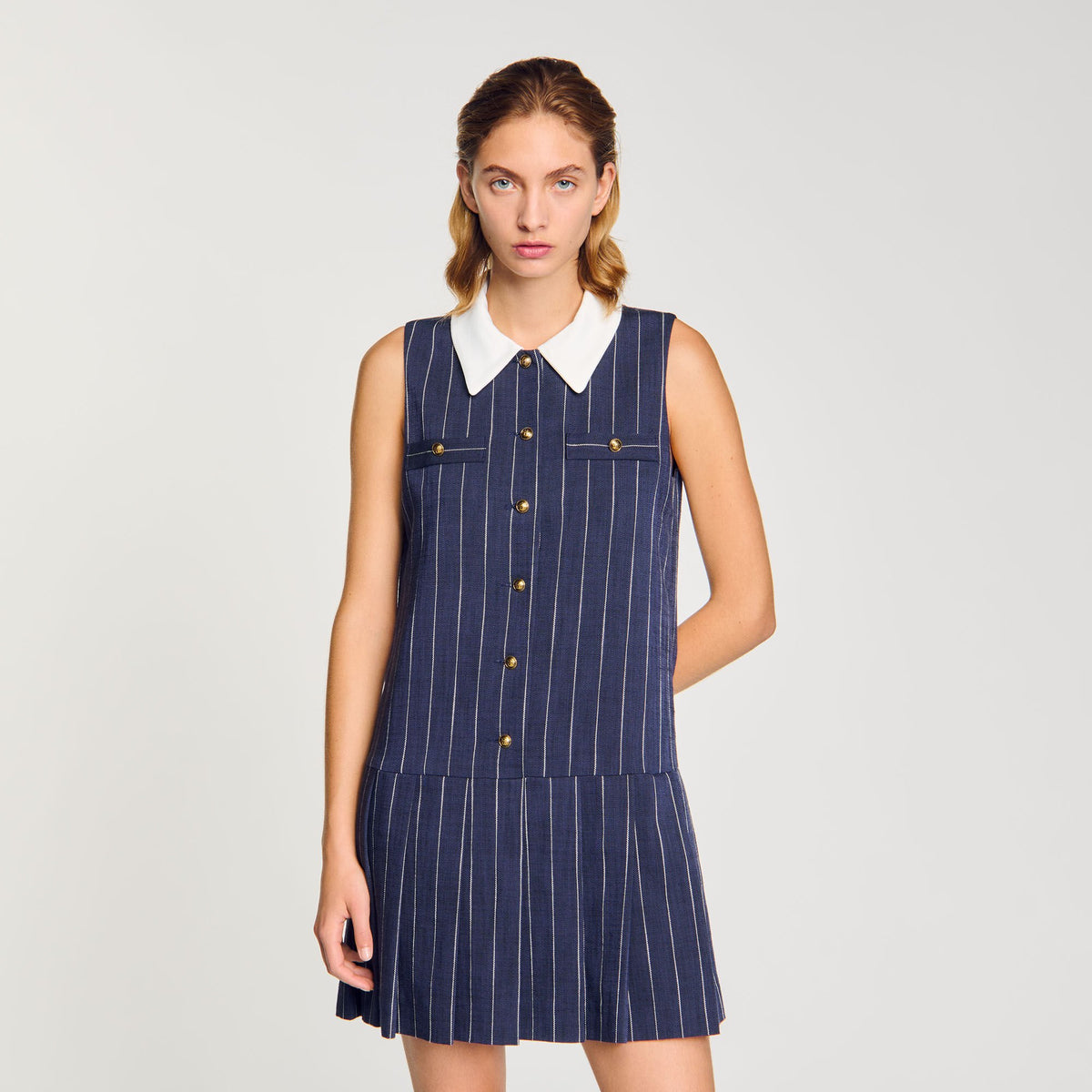 Mini striped dress | Sandro