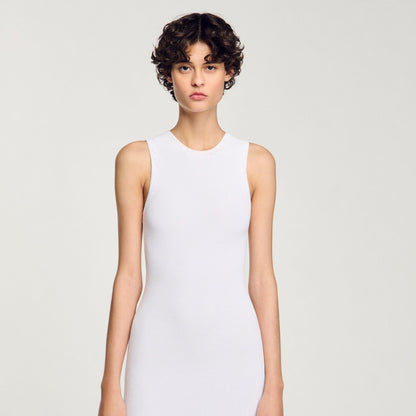 Fringed crochet dress | Sandro