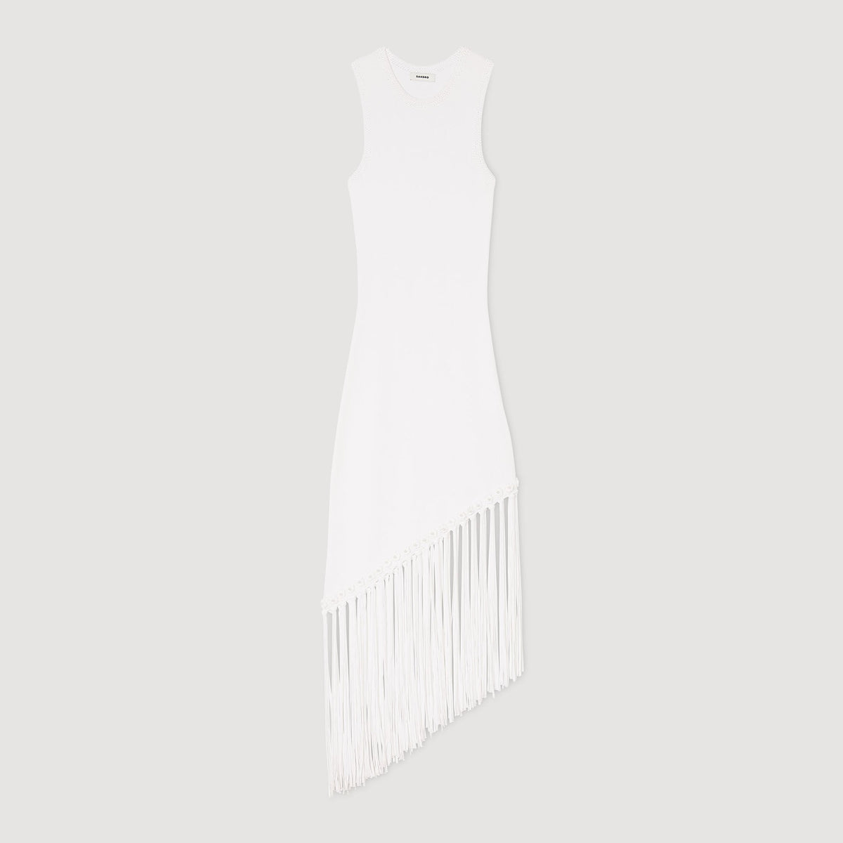 Fringed crochet dress | Sandro