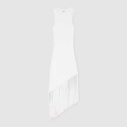 Fringed crochet dress | Sandro