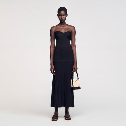 Bustier knit dress | Sandro