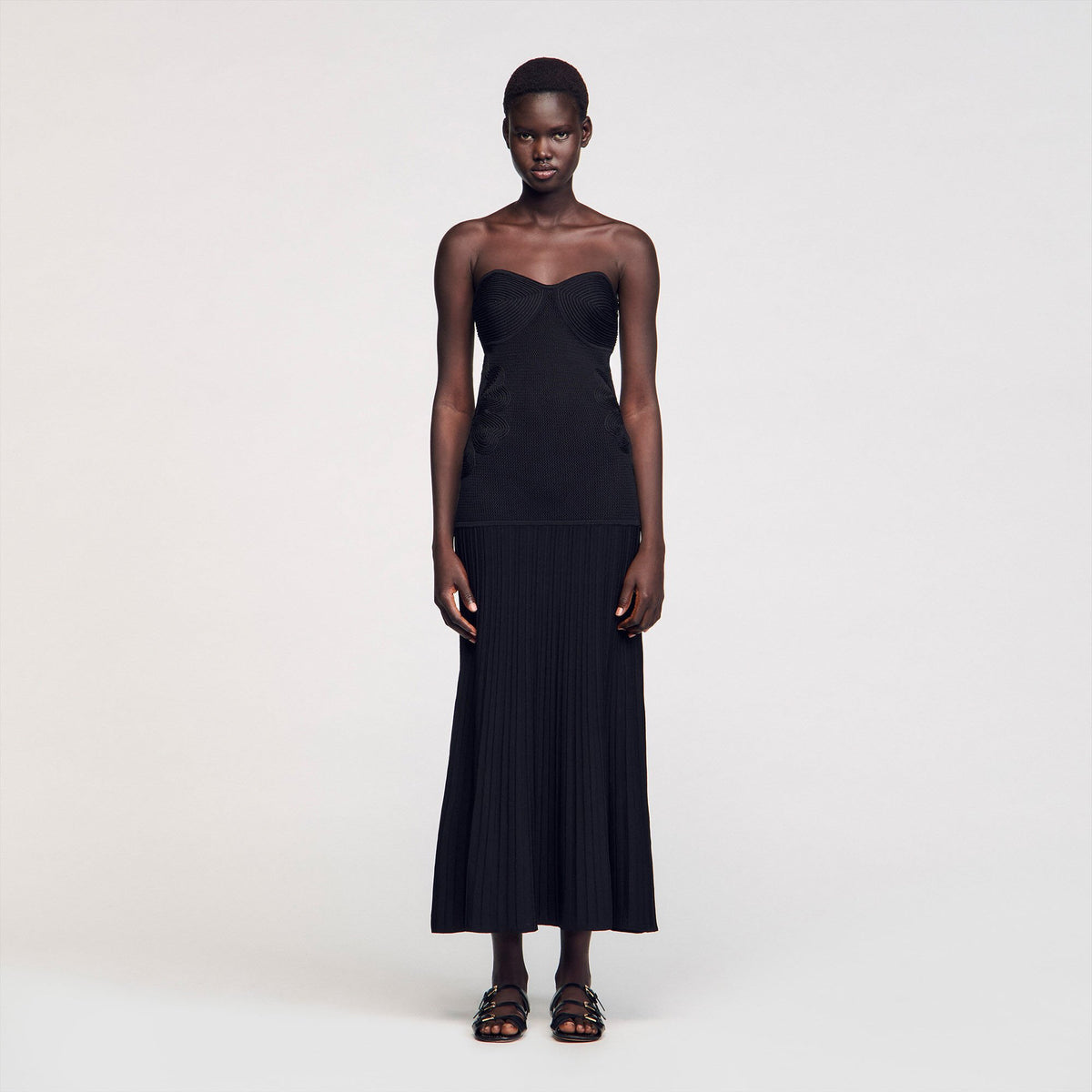 Bustier knit dress | Sandro