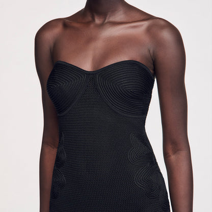 Bustier knit dress | Sandro