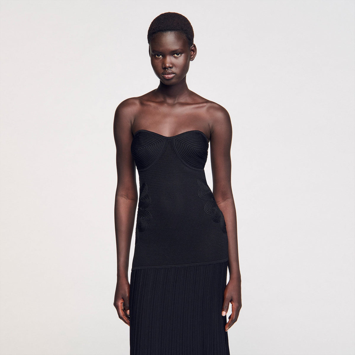 Bustier knit dress | Sandro