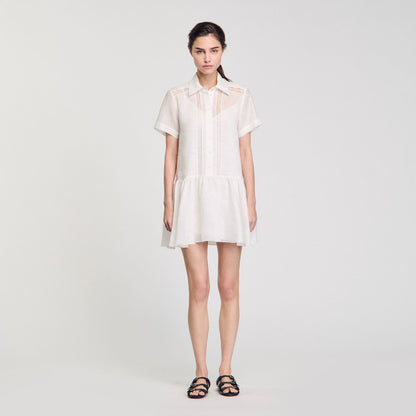 Mini dress with lace details | Sandro