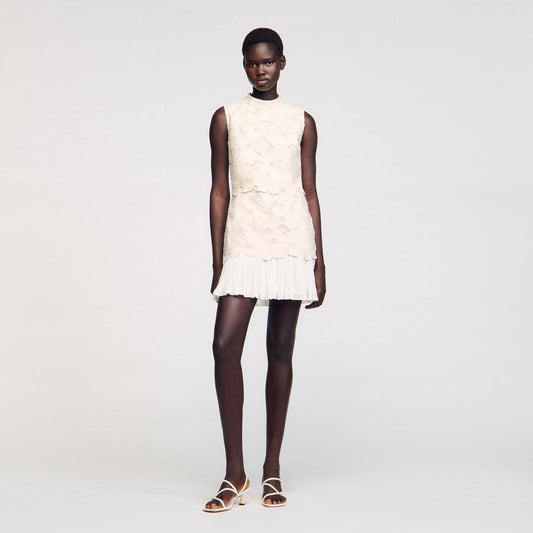 Mini guipure dress | Sandro