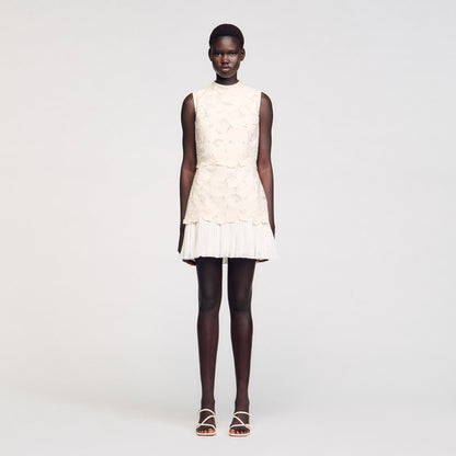 Mini guipure dress | Sandro