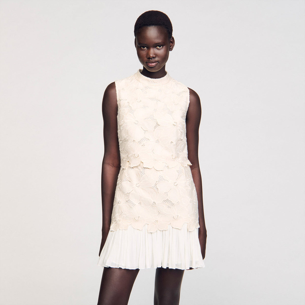 Mini guipure dress | Sandro
