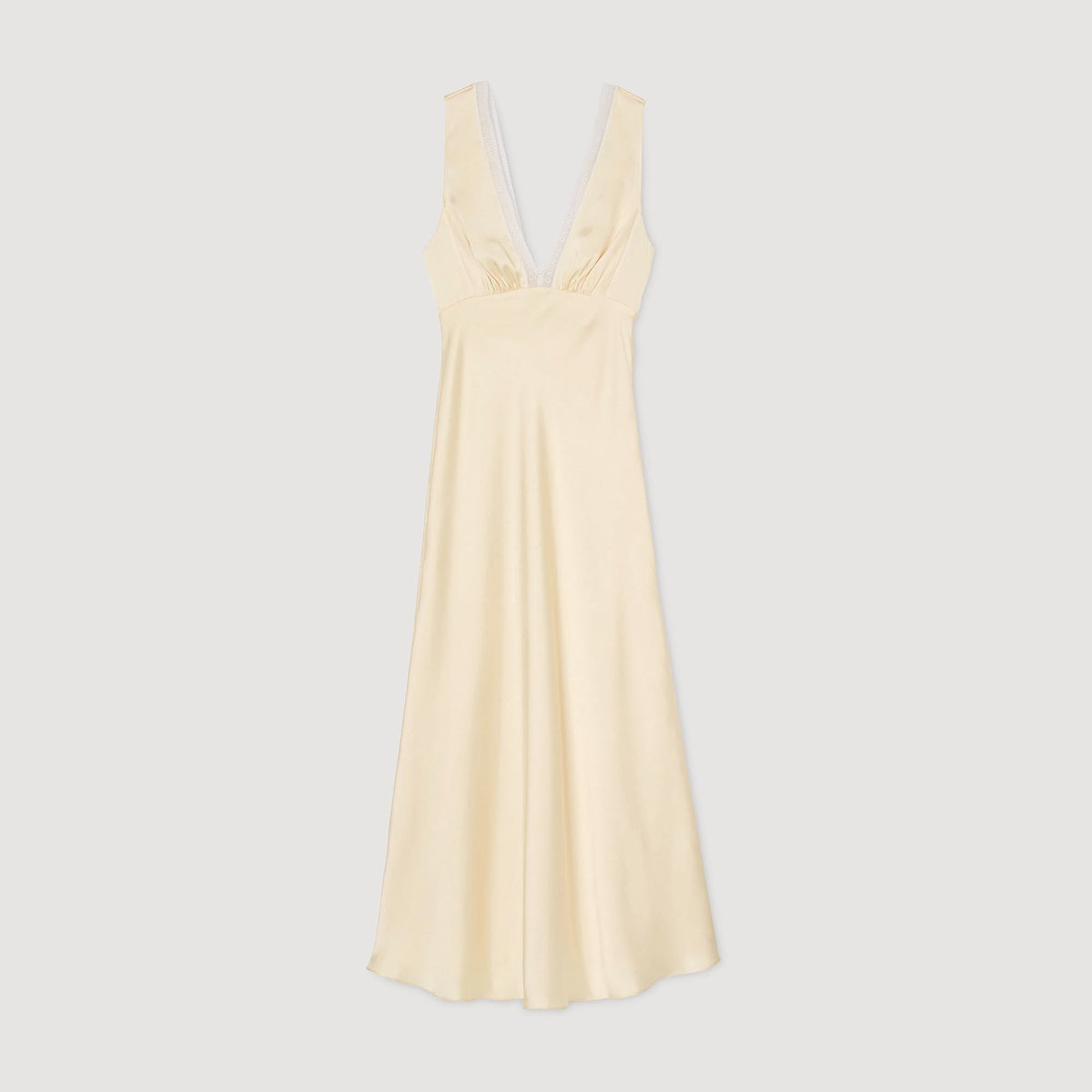 Satin-effect maxi dress | Sandro